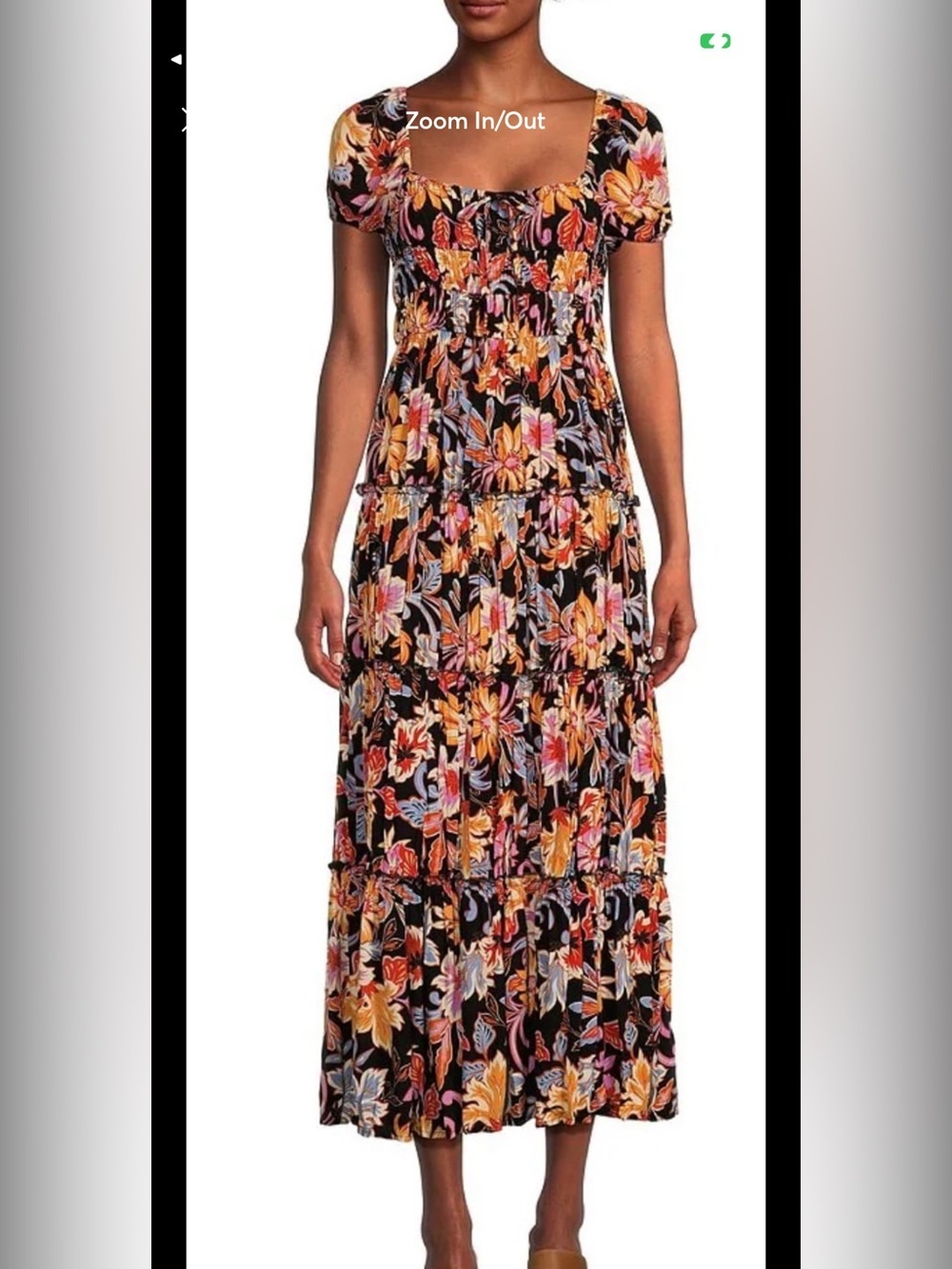 Chelsea & Violet Smocked Floral Puff Sleeve Maxi Dress | Size Small | NWT